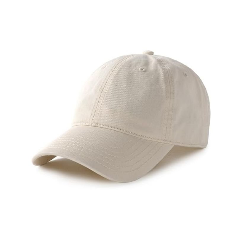 Capnity beige classic cap for men and women featuring a structured crown, curved visor, and adjustable back closure for everyday casual wear.