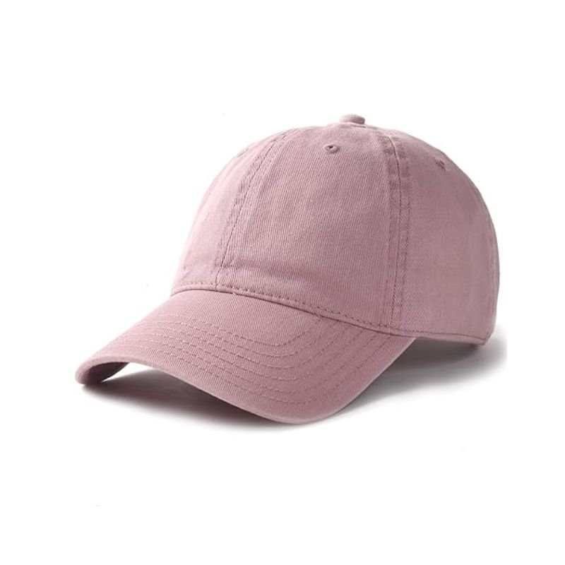 Capnity pink classic cap for men and women featuring a structured crown, curved visor, and adjustable back closure for casual everyday wear.