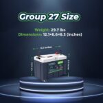 12V 120AH Group 27 LiFePO4 Battery Cranking & Deep Cycle Lithium Battery (Dual Purpose) - Image 5
