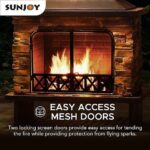 Sunjoy Canyon Wood-Burning Fireplace, Heats 2.14 sq. ft. - Image 4