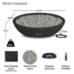 Real Flame 48.25 in. x 28.25 in. Riverside Oval Propane Gas Fire Bowl, Shale - Image 4
