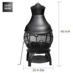 HeatMaxx 45 in. Outdoor Wood-Burning Chiminea - Image 2