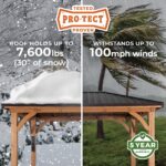 Cordova 14×10 Outdoor Gazebo with Steel Frame and Weather-Resistant Canopy - Image 3