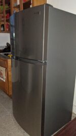 Frigidaire – 13.9 Cu. Ft. Top-Freezer Refrigerator – Brushed Steel - Image 5