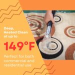 Commercial Heated Carpet & Upholstery Extractor, 160 PSI, 5.3 Gal Tank, 149°F - Image 2