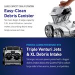 Polaris Quattro P40 Pressure Side Pool Cleaner for All In-Ground Pool Surfaces, Large-Capacity Dual Filtration Canister, 31′ Hose & Transparent Lid to View Debris - Image 3