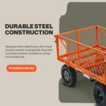 SuperHandy Electric-Assist Garden Cart, 5.7 Cu Ft, 440 lbs Load, All-Terrain Wheels - Image 7