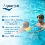 Aquarian 21ft x 52in Round Steel-Frame Above Ground Swimming Pool – Phoenix Series, DIY Outdoor Backyard Pool - Image 3