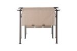Pergola, Outdoor Steel Arched Pergola with Adjustable Canopy - Image 7