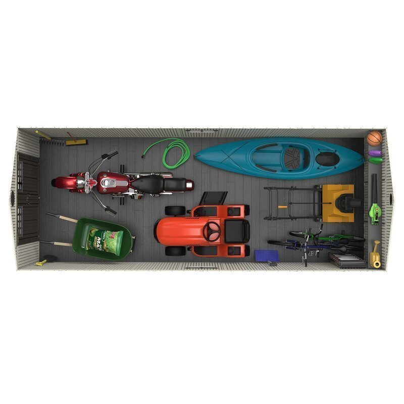 D Plastic Storage Shed 8 ft. W x 20 ft - Image 4