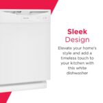 Frigidaire FDPC4221AW 24″ Built-In Dishwasher, Front Control, White - Image 5