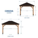 Cordova 14×10 Outdoor Gazebo with Steel Frame and Weather-Resistant Canopy - Image 2