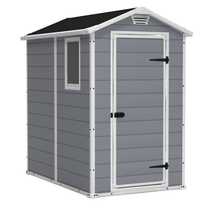 Keter Manor 4 ft. W x 6 ft. D Vertical Resin Outdoor Storage Shed Ideal For Patio - Image 1