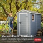 Keter Manor 4 ft. W x 6 ft. D Vertical Resin Outdoor Storage Shed Ideal For Patio - Image 15