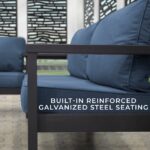 Ridgedale Modern Steel Cabana Pergola with Conversational Seating - Image 15