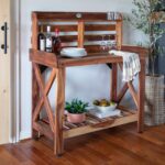 Potting Table/Bench/Serving Bar – Acacia Wood - Image 4
