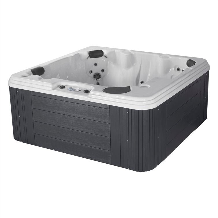 Revive LS 6 Person 86 Stainless Jet Lounger Hot Tub with Heater and Ozone - Image 1