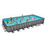Summer Waves 32ft x 16ft x 52in Rectangle Frame Above Ground Swimming Pool Set - Image 8