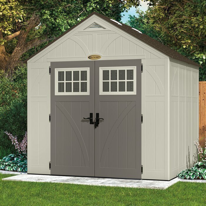 Suncast Tremont 8 ft. W x 7 ft. D Resin Storage Shed - Image 1
