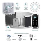 Wave Atlantic 4-Person Round inflatable Hot Tub with integrated Heater and Aquajet Massage System - Image 10
