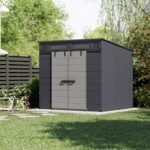 Suncast Modernist® 8 ft. x 7 ft. Dual Barn Door Storage Shed - Image 3