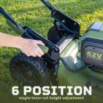 Green Machine 62V 23-Inch Self-Propelled Brushless Cordless Electric Lawn Mower, Includes Two 4.0Ah Batteries and Rapid Charger - Image 2