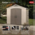 Factor 8 ft. W x 6 ft. D Plastic Storage Shed - Image 11