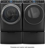 GE Profile – 7.8 cu. ft. Smart Front Load Electric Dryer with Steam and Sanitize Cycle and Washer Link – Carbon Graphite - Image 2