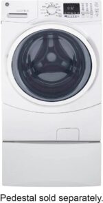 GE – 4.5 Cu. Ft. Stackable Front Load Washer – White - Image 2