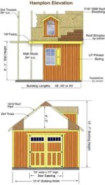 Hampton 12 ft. W x 16 ft. D Wood Storage Shed Kit with Floor (192 Sq. ft.) Installtion Included - Image 11