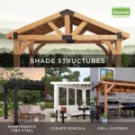 16×12 ashford traditional steel pergola with sail shade soft canopy - Image 13