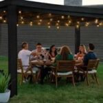 16×12 trenton modern steel pergola with sail shade soft canopy - Image 8