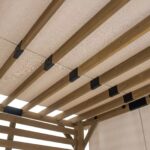 SummerCove 11 ft. x 10 ft. Tan Cedar Frame Wood Pergola with Adjustable Canopy - Image 5