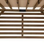 SummerCove 11 ft. x 10 ft. Tan Cedar Frame Wood Pergola with Adjustable Canopy - Image 9