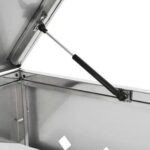vidaXL Triple Wheelie Bin Shed 63.4 gal Stainless - Image 6