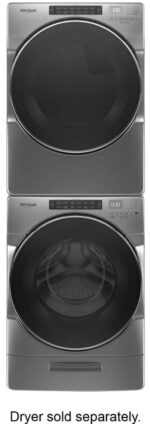 Whirlpool – 4.5 Cu. Ft. High Efficiency Stackable Front Load Washer with Steam and Load & Go XL Dispenser – Chrome shadow - Image 6