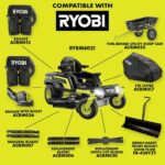 RYOBI 80V HP Brushless 42 in. Battery Electric Cordless Zero Turn Riding Mower Batteries and Charger 80V Batteries 40V - Image 5